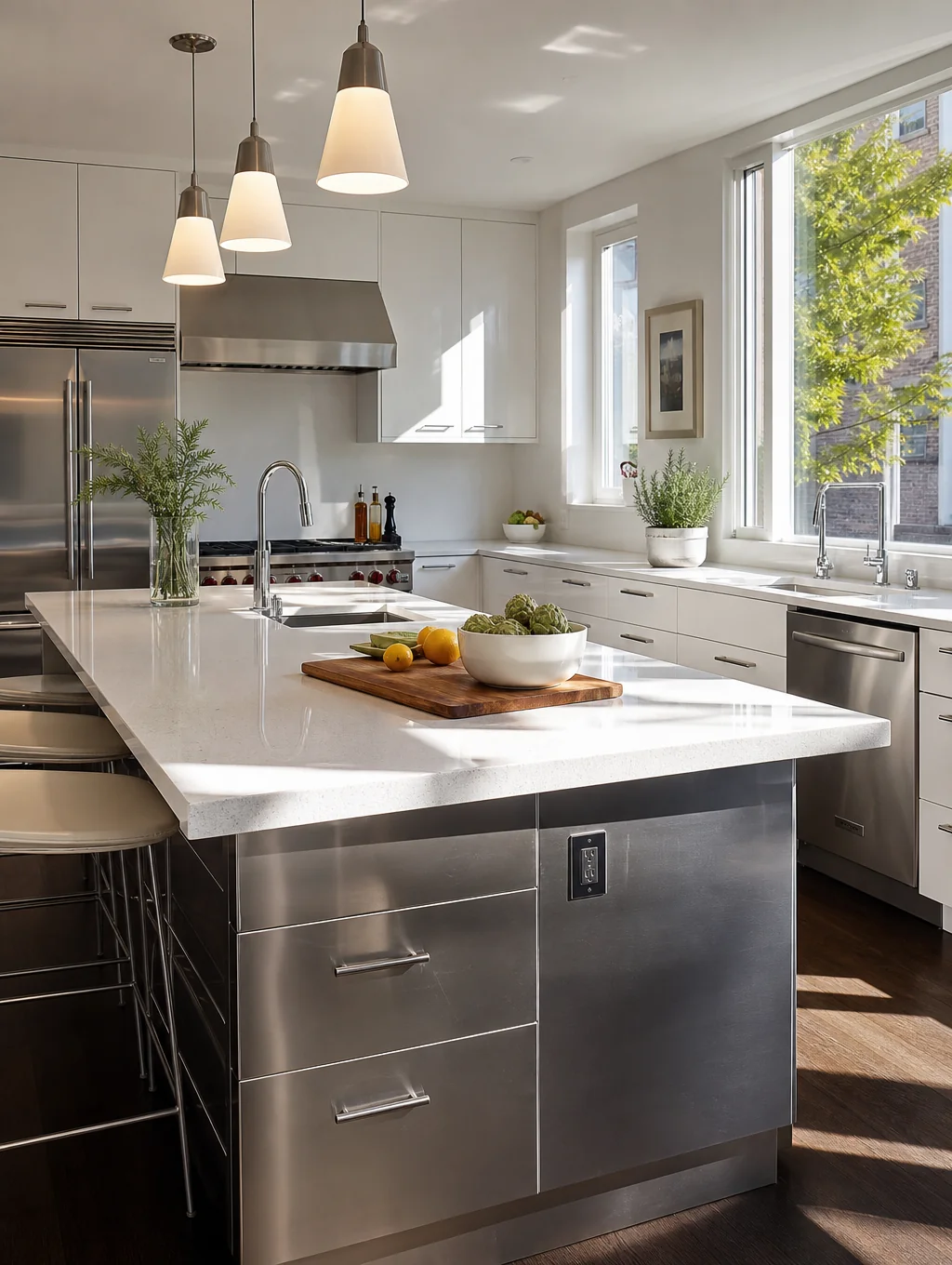 Warm sunlit Georgia kitchen remodel with custom craftsmanship